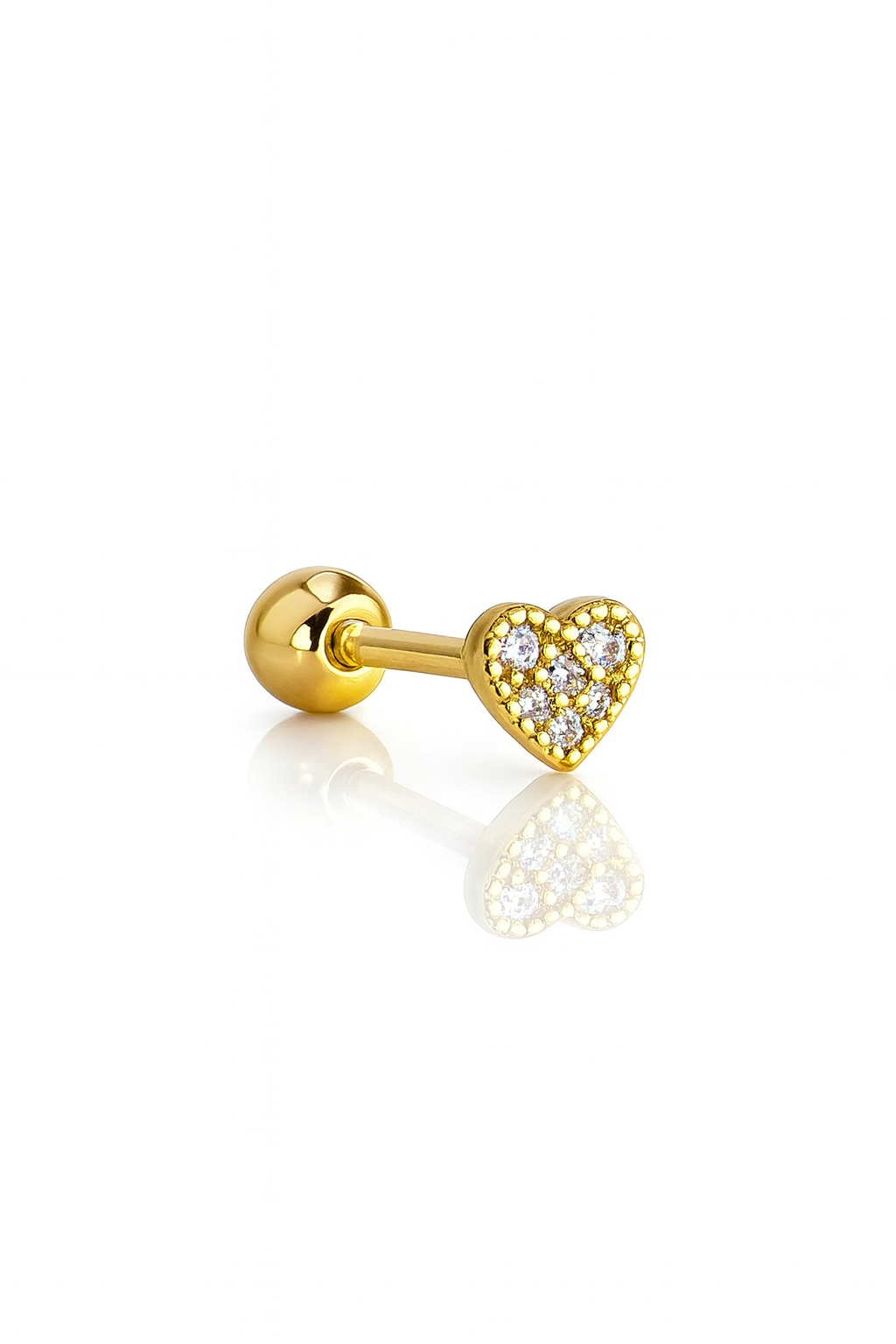 Piercing cartilage (helix) fleur or jaune 18 carats. – piercings